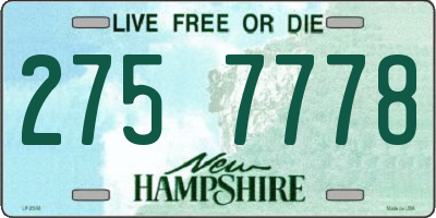NH license plate 2757778