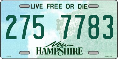 NH license plate 2757783