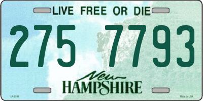 NH license plate 2757793