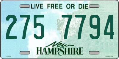 NH license plate 2757794