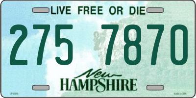 NH license plate 2757870