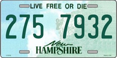NH license plate 2757932