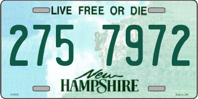 NH license plate 2757972