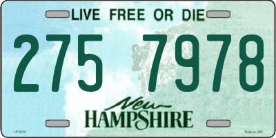 NH license plate 2757978