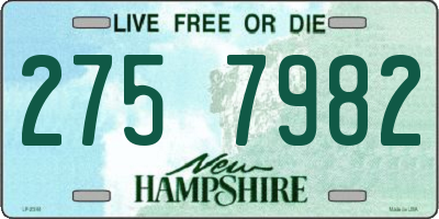 NH license plate 2757982