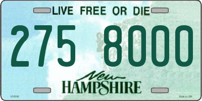 NH license plate 2758000
