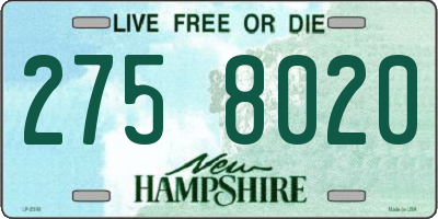 NH license plate 2758020
