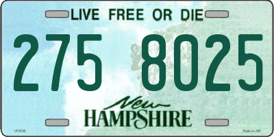 NH license plate 2758025