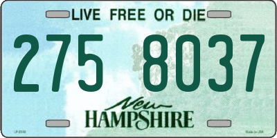 NH license plate 2758037