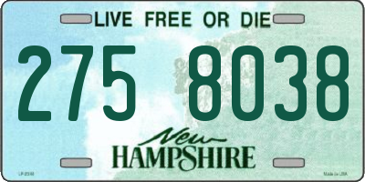 NH license plate 2758038