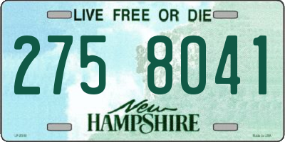 NH license plate 2758041