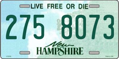 NH license plate 2758073
