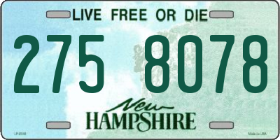 NH license plate 2758078