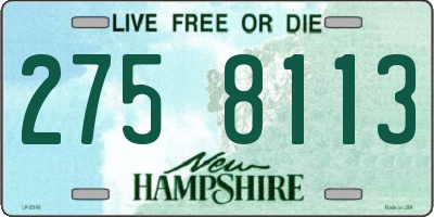 NH license plate 2758113