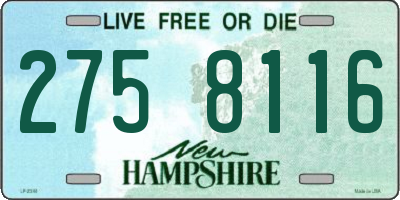 NH license plate 2758116