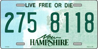 NH license plate 2758118