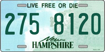 NH license plate 2758120