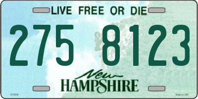 NH license plate 2758123