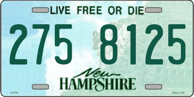NH license plate 2758125