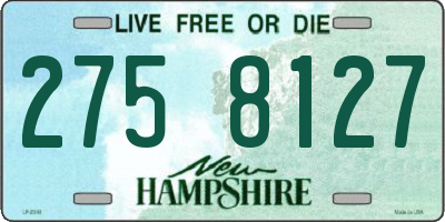 NH license plate 2758127