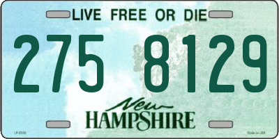 NH license plate 2758129