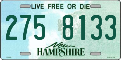 NH license plate 2758133