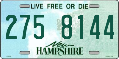 NH license plate 2758144