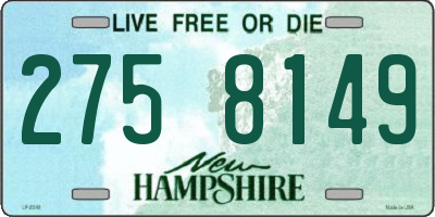 NH license plate 2758149