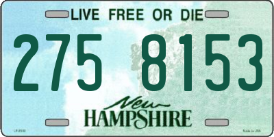NH license plate 2758153
