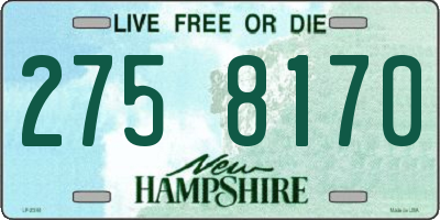 NH license plate 2758170