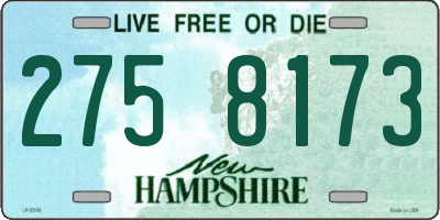NH license plate 2758173