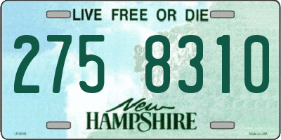 NH license plate 2758310