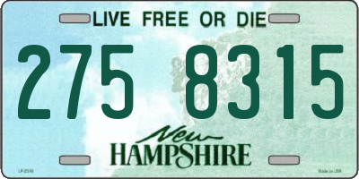 NH license plate 2758315