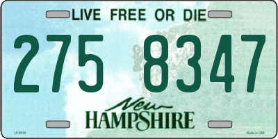 NH license plate 2758347