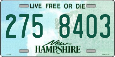 NH license plate 2758403