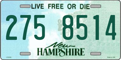 NH license plate 2758514