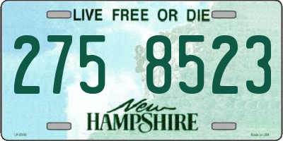 NH license plate 2758523