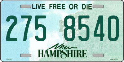 NH license plate 2758540