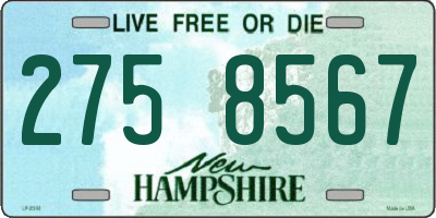 NH license plate 2758567