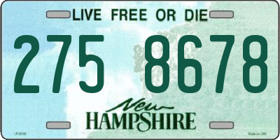 NH license plate 2758678