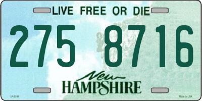 NH license plate 2758716