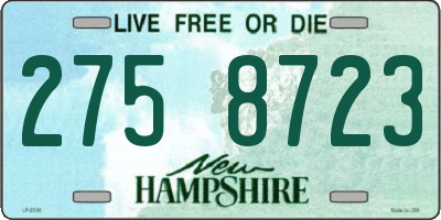 NH license plate 2758723