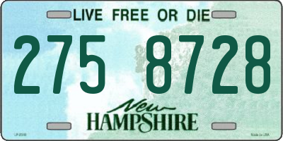 NH license plate 2758728