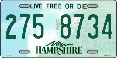 NH license plate 2758734