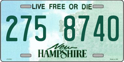 NH license plate 2758740