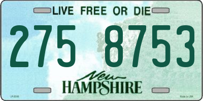 NH license plate 2758753