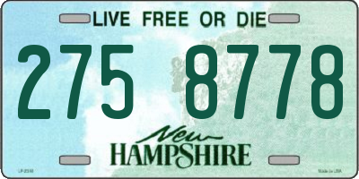 NH license plate 2758778