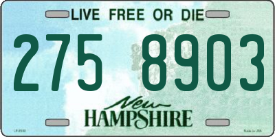 NH license plate 2758903