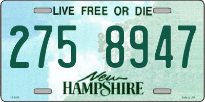 NH license plate 2758947