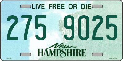 NH license plate 2759025